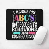 ABA Therapist Gift ABCs Behavior Analyst Autism Muismat (Met muis)