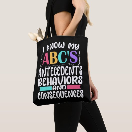 ABA Therapist Gift ABCs Behavior Analyst Autism Tote Bag (Dichtbij)