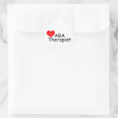 ABA Therapist (hart) Ronde Sticker (Tas)