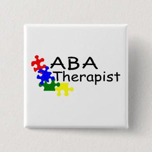 ABA Therapist (PP) Vierkante Button 5,1 Cm