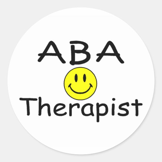 ABA Therapist Ronde Sticker (Voorkant)
