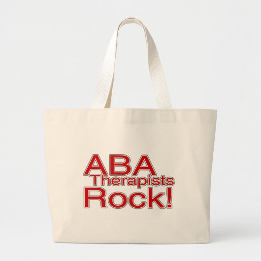 ABA Therapists Rock Grote Tote Bag (Voorkant)