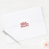 ABA Therapists Rock (Red) Ronde Sticker (Envelop)