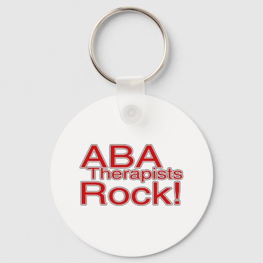 ABA Therapists Rock (Red) Sleutelhanger (Voorkant)