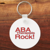 ABA Therapists Rock (Red) Sleutelhanger (Voorkant)