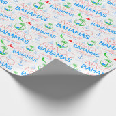 Abaco, Bahamas kleurrijke tekst en Afbeeldingen pa Cadeaupapier (Hoek)