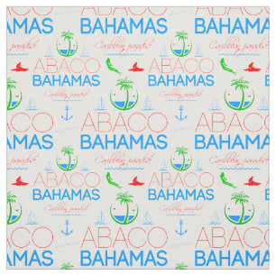 Abaco, Bahamas kleurrijke tekst en Afbeeldingen pa Stof
