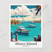 Abaco Bahamas Vintage Travel Portrait Briefkaart (Voorkant)