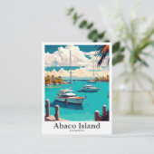 Abaco Bahamas Vintage Travel Portrait Briefkaart (Staand voorkant)