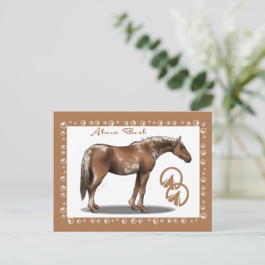 Abaco Barb Briefkaart (Staand voorkant)