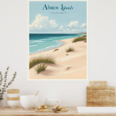 Abaco-eilanden, Bahama's – Kustduinen Vintage Poster (Keuken)