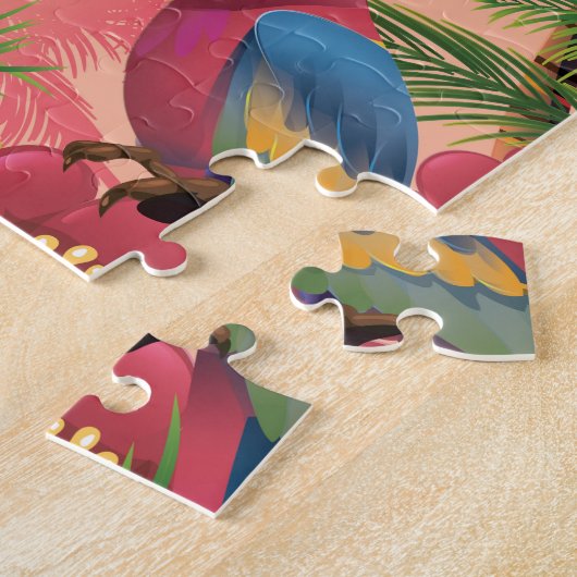 Abaco-eilanden vakantieposter legpuzzel (Zijkant)