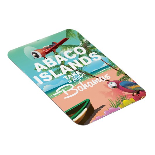 Abaco-eilanden vakantieposter magneet (Rechterzijde)