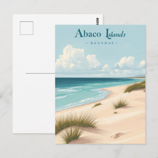 Abaco Islands, Bahamas – Coastal Dunes Vintage Briefkaart