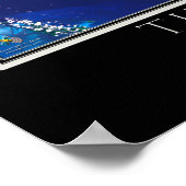 Abaco Islands Bahamas van Space Satellite Map Poster (Hoek)