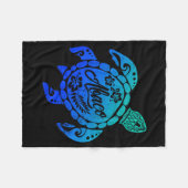 Abaco Tribal Sea Turtle Bahamas Beach Vacation  Fleece Deken (Voorkant (Horizontaal))