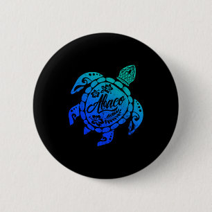 Abaco Tribale Zeeschildpad Bahama's Strandvakantie Ronde Button 5,7 Cm