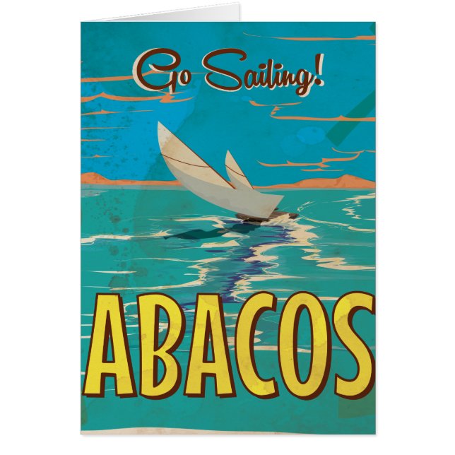Abacos-eilanden vintage reisposter (Voorkant)