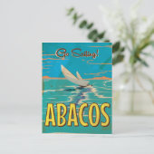 Abacos-eilanden vintage reisposter briefkaart (Staand voorkant)