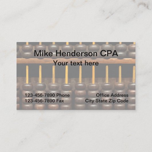 Abacus Accountant Thema Visitekaartje (Achterkant)