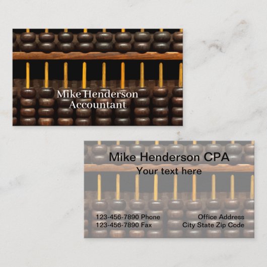 Abacus Accountant Thema Visitekaartje (Voorkant / Achterkant)