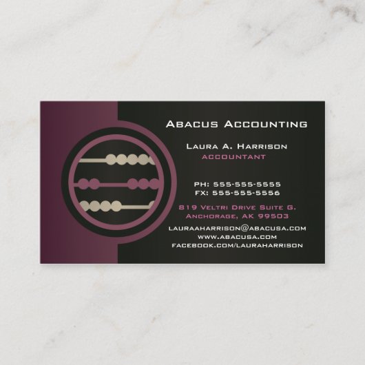 Abacus Accounting Visitekaartjes (Voorkant)