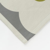 Abacus Bloem en klein steelpatroon wit & Grijs Fleece Deken (Hoek)