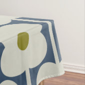 Abacus Bloem Gesmokkelde Kant Wit en Blauw Tafelkleed (Voorbeeld)