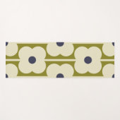 Abacus Flower Lined Eyelet Olive and Blue Yogamat (Voorkant (horizontaal))