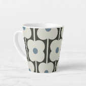 Abacus Flower Powder Blue - hedendaagse charme Latte Mok (Linkerhoek)