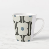 Abacus Flower Powder Blue - hedendaagse charme Latte Mok (Rechts)