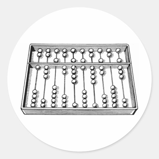 Abacus Ronde Sticker (Voorkant)