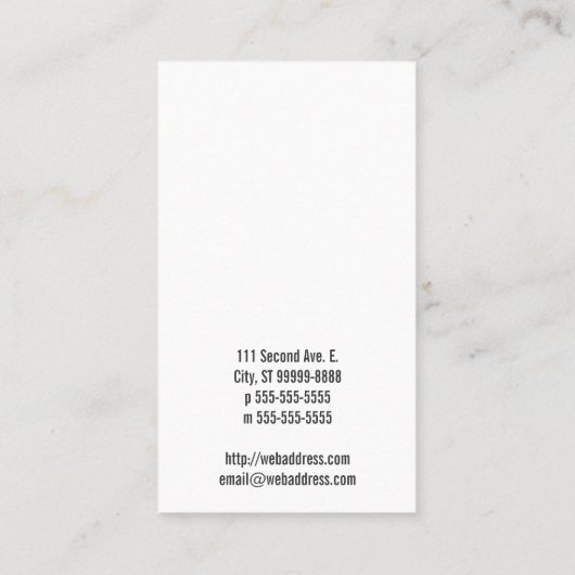 Abacus Visitekaartje (Achterkant)