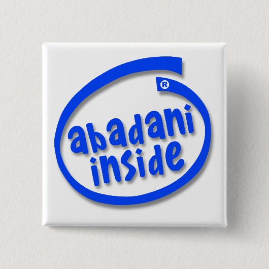Abadani Binnen Vierkante Button 5,1 Cm (Voorkant)