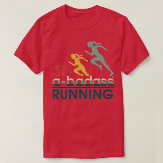  abadass Running, badass Running  T-shirt (Design voorkant)