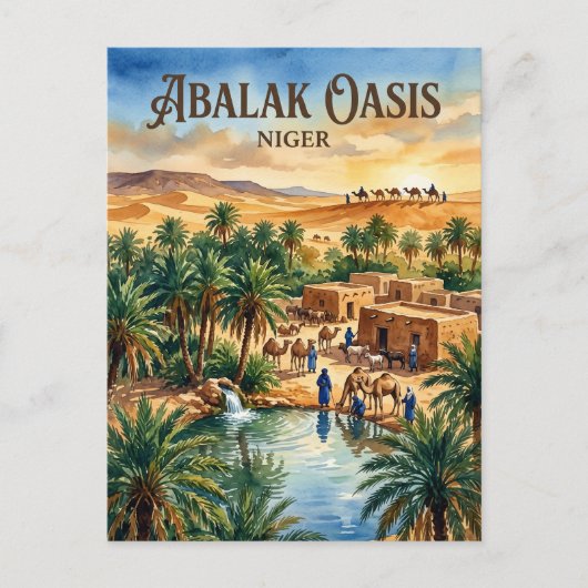 Abalak Oase Niger Briefkaart (Voorkant)