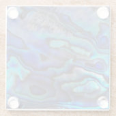 Abalaone Paua Shell Pattern Glazen Onderzetter (Achterkant)