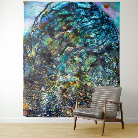 Abalone Beach Zee Schelp Fotografie Achtergrond Wandkleed (In situ)