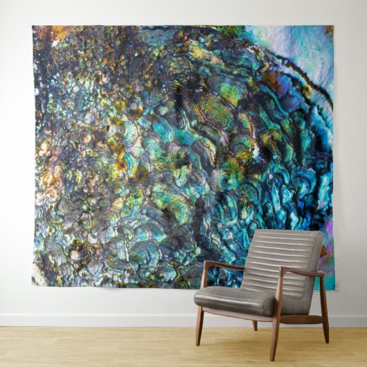 Abalone Beach Zee Shell Photography Backdrop Wandkleed (In Situ (horizontaal))