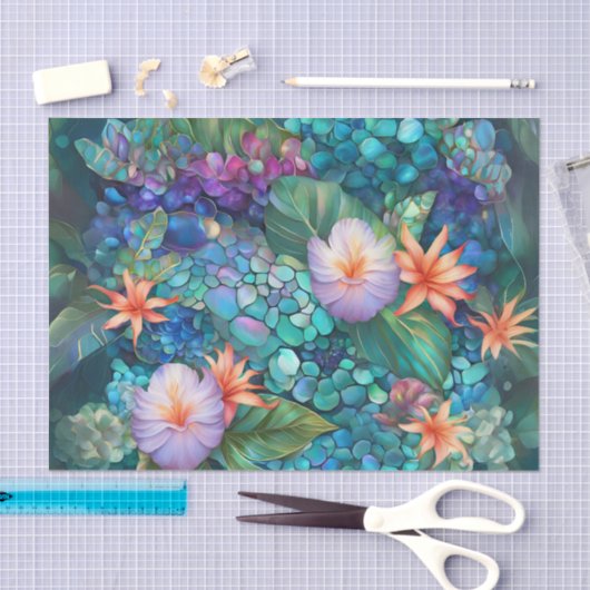 Abalone Bloementuin Decoupage Tissue Tissuepapier (Craft)