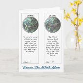 Abalone Dove and Fish Bladwijzer Notecard Kaart (Gele Bloem)