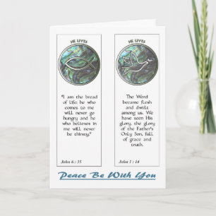 Abalone Dove and Fish Bladwijzer Notecard Kaart