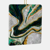 Abalone en Crystals geode digitale kunst Keramisch Ornament (Rechts)