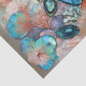 Abalone en Koraal Decoupage Tissue Tissuepapier (Detail)