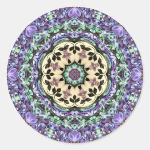ABALONE ~ Irridescent Paua Shell Kaleidoscope Ronde Sticker
