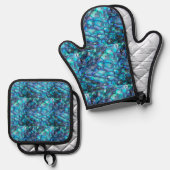 Abalone Ovenwant & Pannenlap Set (Voorkant / Achterkant)