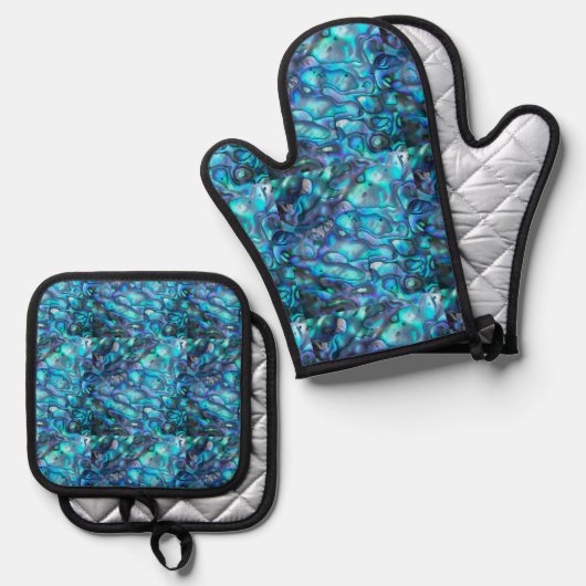 Abalone Ovenwant & Pannenlap Set (Voorkant / Achterkant)