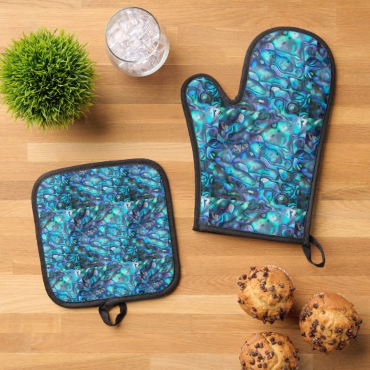 Abalone Ovenwant & Pannenlap Set (Top down)