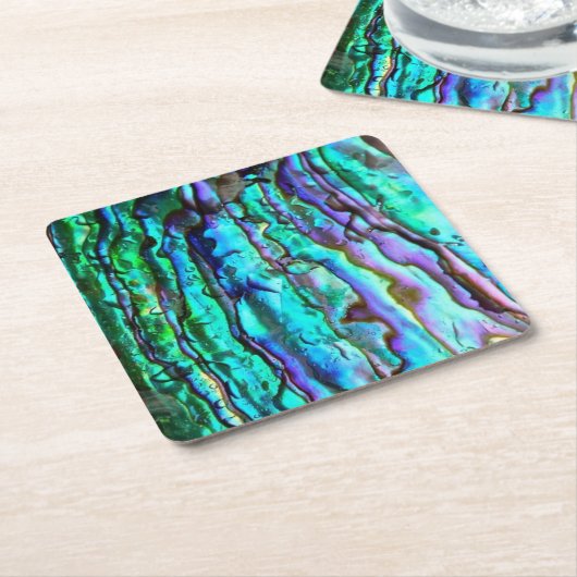 Abalone papieren onderzetters (Schuin)