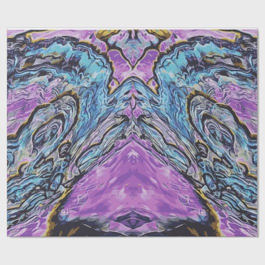 Abalone Paua Abstract Zee Shell Cadeaupapier (Vlak)